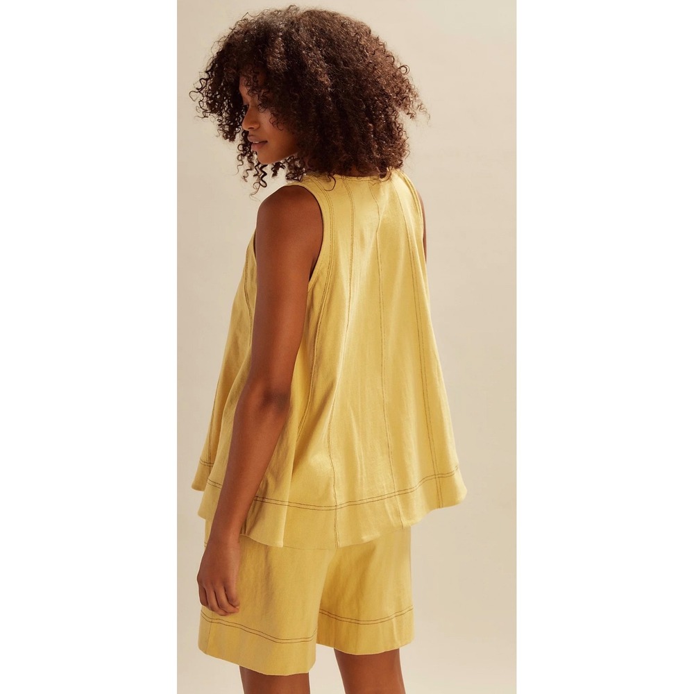 Free People FP Beach Strada Set Contrast Stitch Tank and Shorts Set XS - Picture 11 of 11